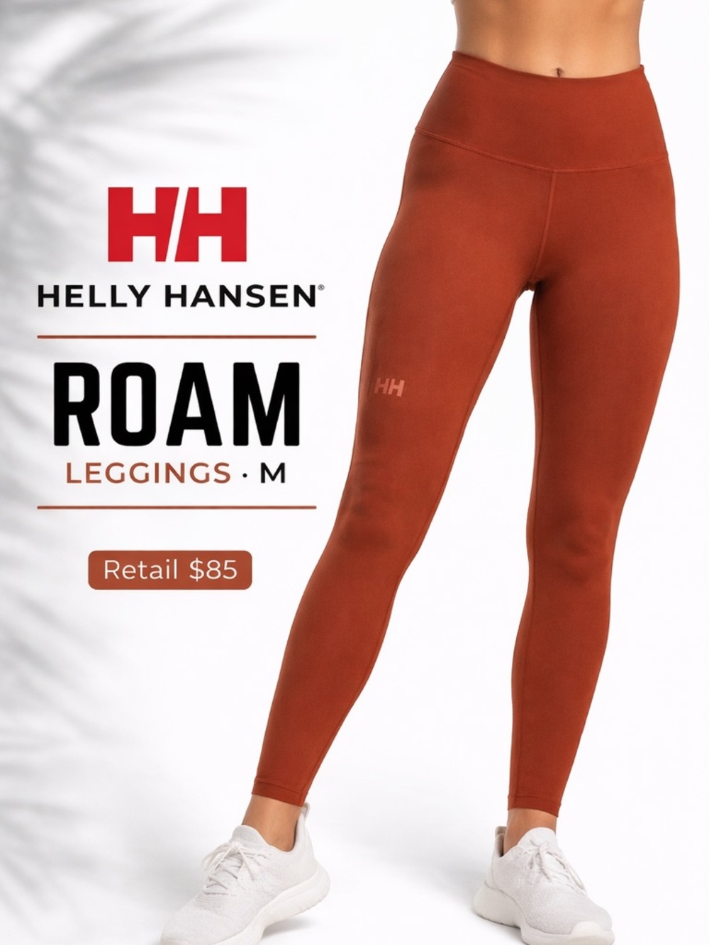 Helly Hansen Roam Leggings Women’s Medium Rust High Rise Athletic NWT